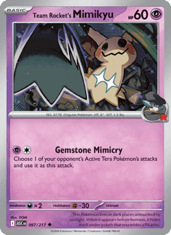 Carte Pokémon Mimiqui de la Team Rocket #097 — Héros Transcendants