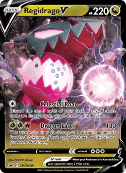 Carte Pokémon Regidrago V #SWSH281 — Promos Épée et Bouclier
