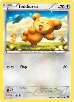 Carte Pokémon Teddiursa #121 — Impulsion TURBO