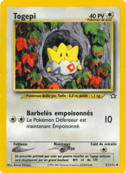 Carte Pokémon Togepi #51 — Neo Genesis