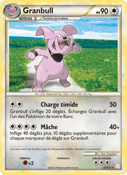 Carte Pokémon Granbull #22 — HeartGold SoulSilver
