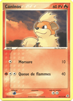 Carte Pokémon Caninos #64 — Rouge Feu & Vert Feuille