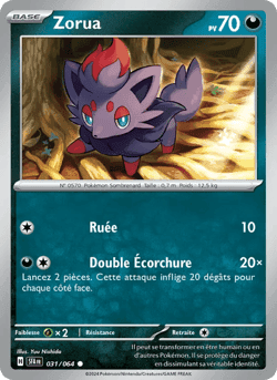 Carte Pokémon Zorua #031 — Fable Nébuleuse