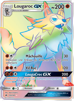 Carte Pokémon Lougaroc GX #155 — Ombres Ardentes