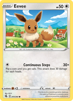 Carte Pokémon Évoli #205 — Poing de Fusion