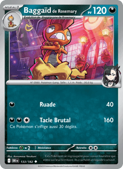 Carte Pokémon Baggaïd de Rosemary #133 — Rivalités Destinées
