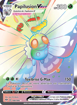 Carte Pokémon Papilusion VMAX #190 — Ténèbres Embrasées