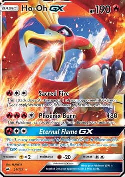 Carte Pokémon Ho-Oh GX #21 — Ombres Ardentes