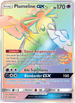 Carte Pokémon Plumeline GX #255 — Éclipse Cosmique