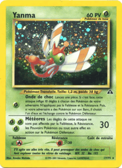 Carte Pokémon Yanma #17 — Neo Discovery