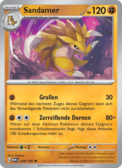 Carte Pokémon Sablaireau #028 — Pokémon 151