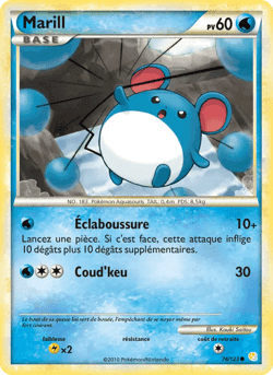 Carte Pokémon Marill #74 — HeartGold SoulSilver