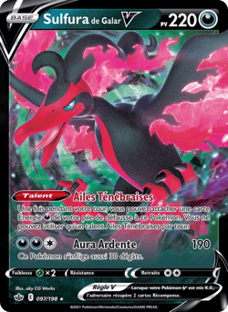 Carte Pokémon Sulfura de Galar V #97 — Règne de Glace