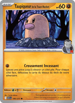 Carte Pokémon Taupiqueur de la Team Rocket #100 — Héros Transcendants