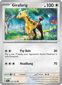 Carte Pokémon Girafarig #154 — Évolutions à Paldea
