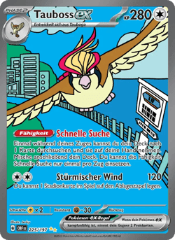 Carte Pokémon Roucarnage-ex #225 — Flammes Obsidiennes
