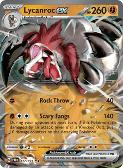 Carte Pokémon Lougaroc-ex #117 — Évolutions à Paldea