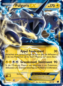 Carte Pokémon Fulguris-EX #38 — Glaciation Plasma