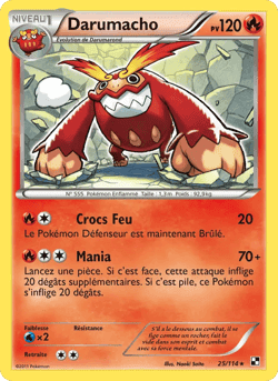 Carte Pokémon Darumacho #25 — Noir & Blanc