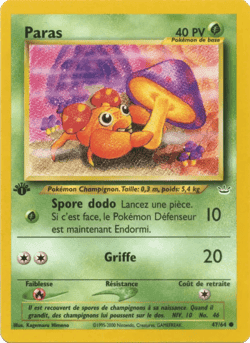 Carte Pokémon Paras #47 — Neo Revelation