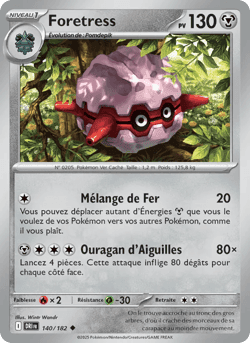 Carte Pokémon Foretress #140 — Rivalités Destinées