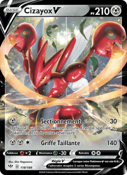 Carte Pokémon Cizayox V #118 — Ténèbres Embrasées
