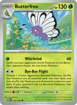 Carte Pokémon Papilusion #012 — Pokémon 151
