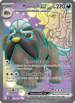Carte Pokémon Dogrino-ex de Pepper #218 — Rivalités Destinées