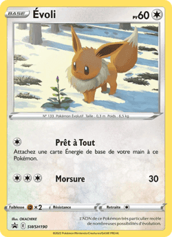 Carte Pokémon Évoli #SWSH190 — Promos Épée et Bouclier