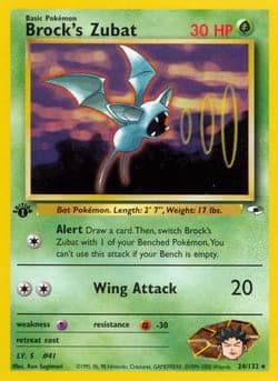 Carte Pokémon Brock's Nosferapti #24 — Gym Heroes