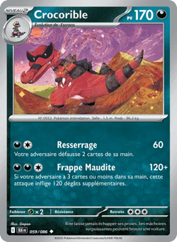 Carte Pokémon Crocorible #059 — Foudre Noire