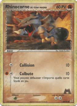 Carte Pokémon Rhinocorne de Team Magma #68 — Team Magma vs Team Aqua