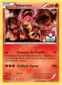 Carte Pokémon Volcanion #25 — Offensive Vapeur