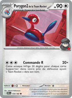 Carte Pokémon Porygon2 de la Team Rocket #154 — Rivalités Destinées
