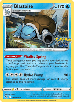 Carte Pokémon Tortank #017 — Pokémon GO