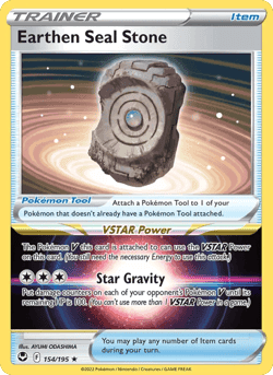 Carte Pokémon Pierre Scellée Terrestre #154 — Tempête Argentée