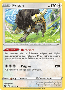 Carte Pokémon Frison #118 — Styles de Combat