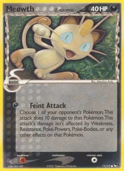 Carte Pokémon Meowth δ #11 — POP 5