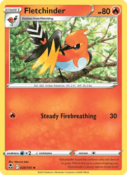 Carte Pokémon Braisillon #028 — Tempête Argentée