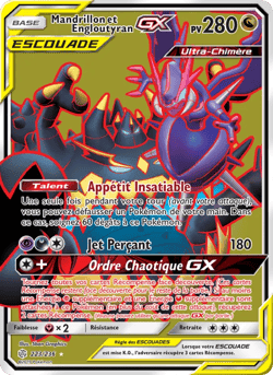 Carte Pokémon Mandrillon et Engloutyran GX #223 — Éclipse Cosmique