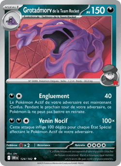 Carte Pokémon Grotadmorv de la Team Rocket #124 — Rivalités Destinées