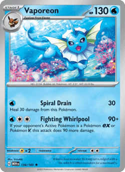 Carte Pokémon Aquali #134 — Pokémon 151