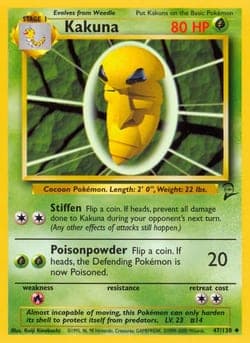 Carte Pokémon Kakuna #47 — Base Set 2