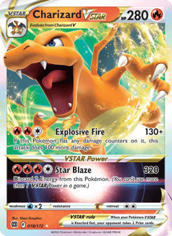 Carte Pokémon Dracaufeu VSTAR #018 — Stars Étincelantes