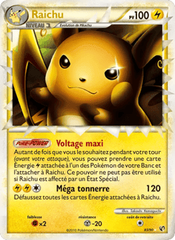 Carte Pokémon Raichu #83 — Indomptable