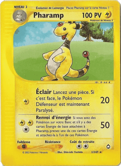 Carte Pokémon Pharamp #1 — Aquapolis