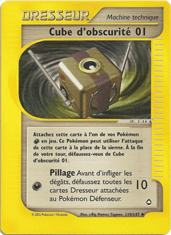 Carte Pokémon Cube d'obscurité 01 #119 — Aquapolis