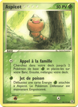 Carte Pokémon Aspicot #86 — Rouge Feu & Vert Feuille