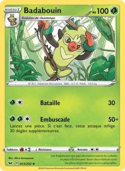 Carte Pokémon Badabouin #13 — Épée et Bouclier