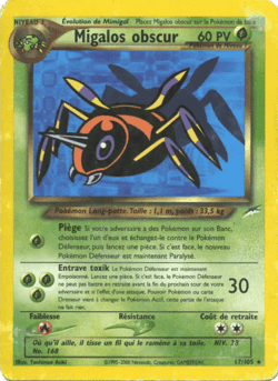 Carte Pokémon Migalos obscur #17 — Neo Destiny